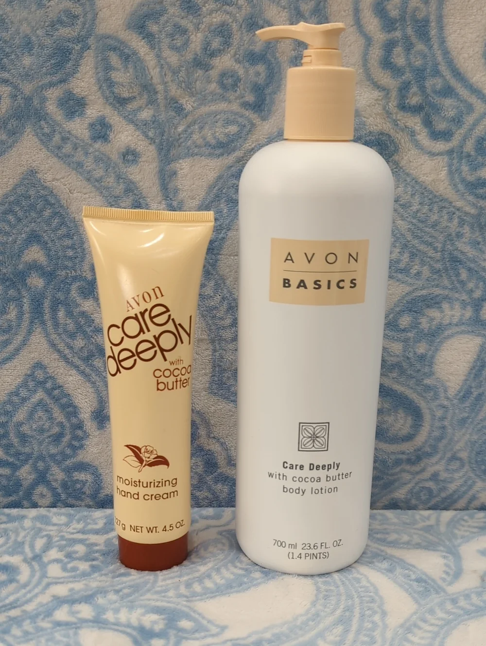 Avon Care Deeply Cocoa Butter Lotion & Hand Cream in Cream and Brown